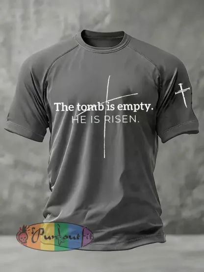 Men’s ’He Is Risen’ Printed Casual T-Shirt