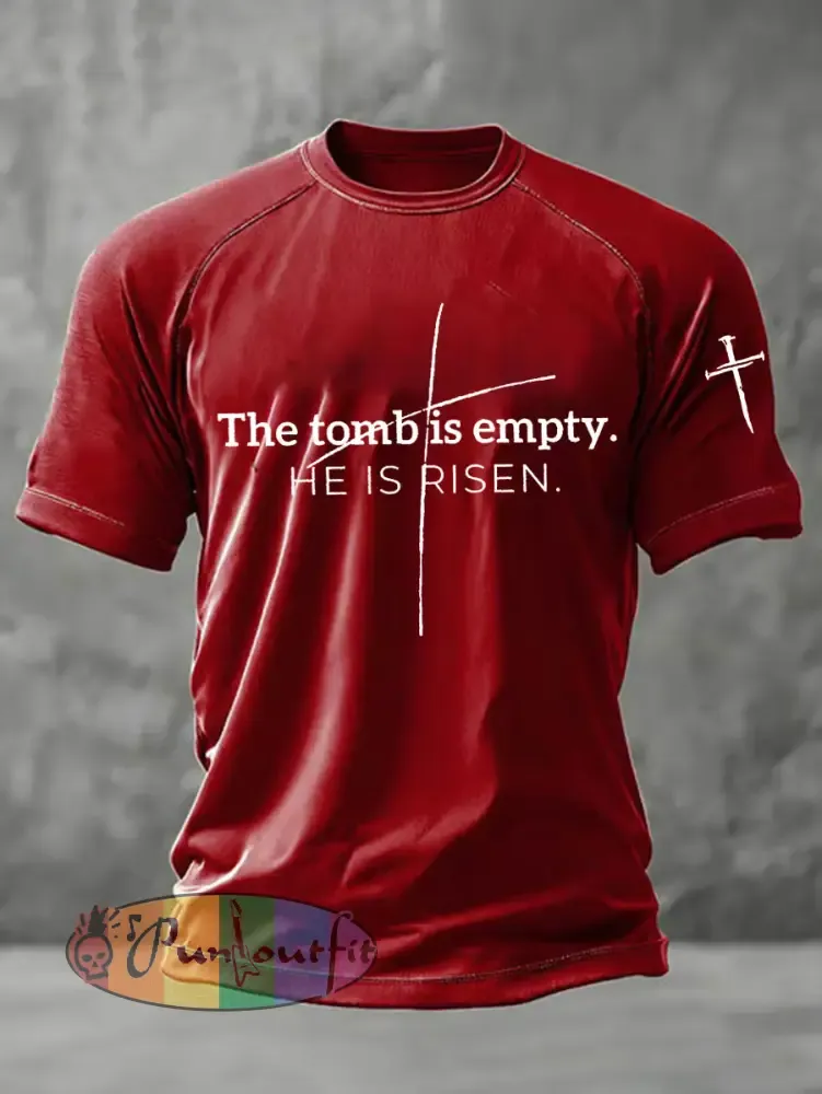 Men’s ’He Is Risen’ Printed Casual T-Shirt