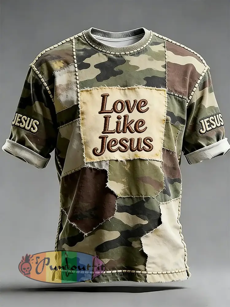 Men’s Love Like Jesus Print Short Sleeve T-shirt