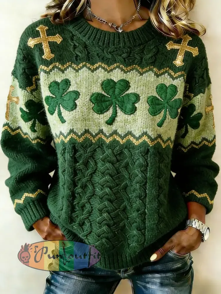 Women’s St. Patrick’s Day Printed Sweater