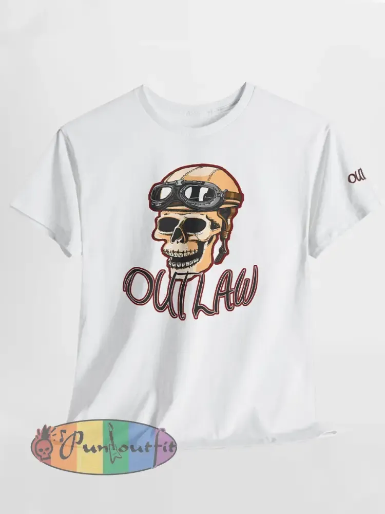 Men’s Outlaw Biker Skull T-Shirts