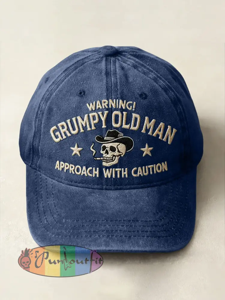 ’Warning: Grumpy Old Man Approach with Caution’ Unisex Hats