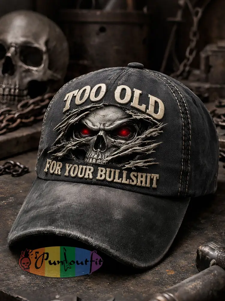 ’Too Old For Your Bullshit’ Unisex Hats - Gray · ONE