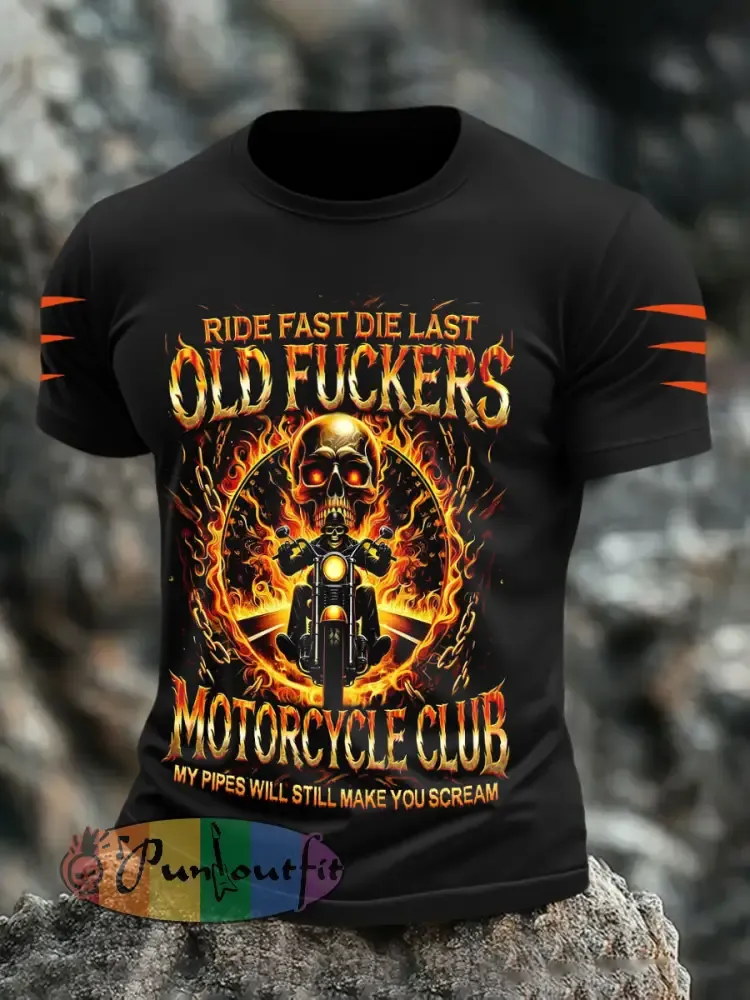 Men’s ’Ride Fast Die Last Old Fuckers’ T-Shirts