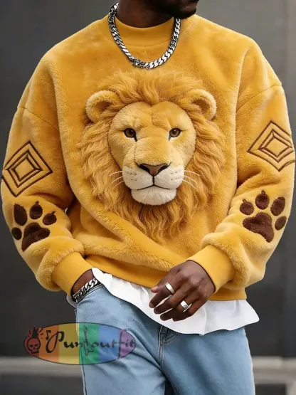 Men’s Lion Flannel Sweatshirts