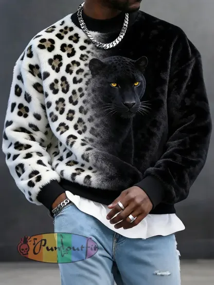 Men’s Leopard Flannel Sweatshirts