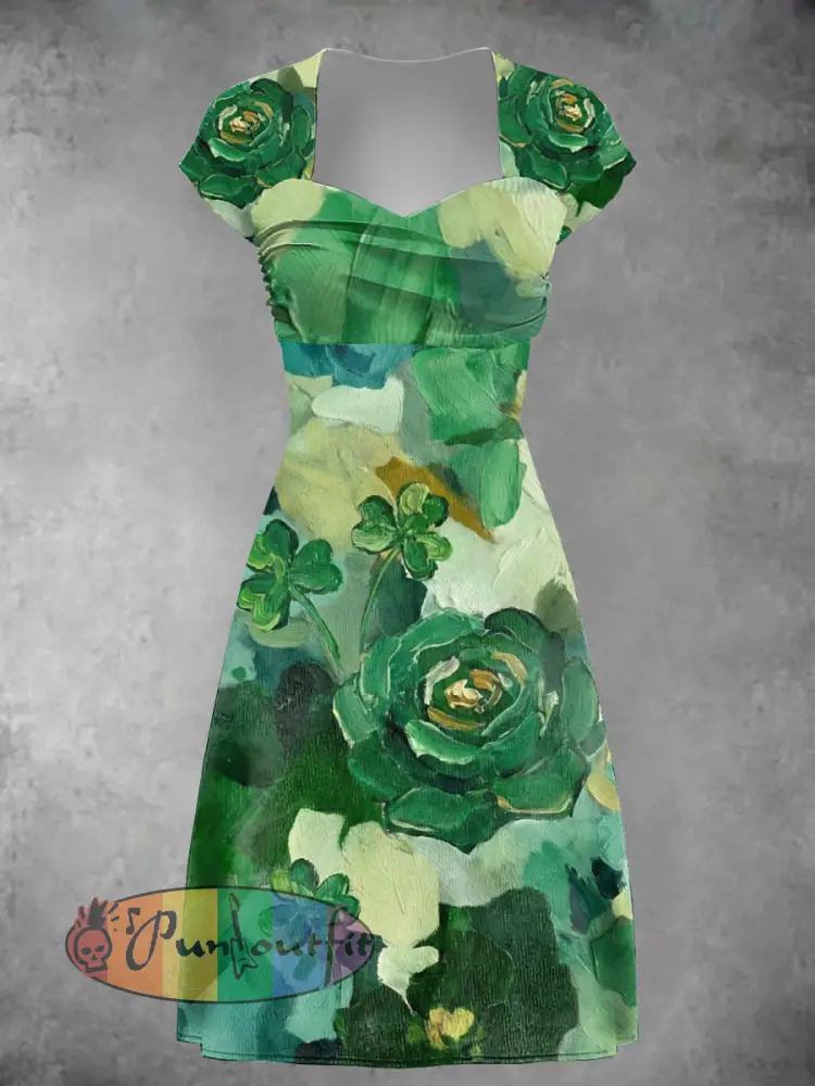 Women’s St. Patrick’s Day Printed Casual Dress