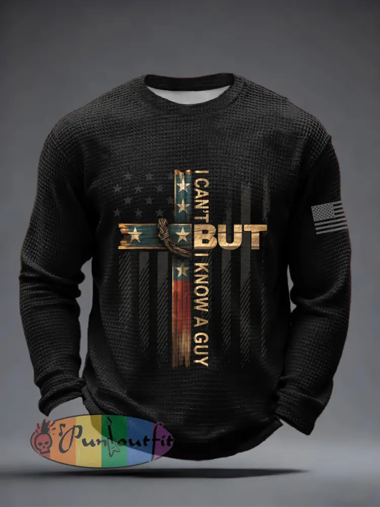 Men’s I Can’t But I Know A Guy Print Waffle T-Shirt