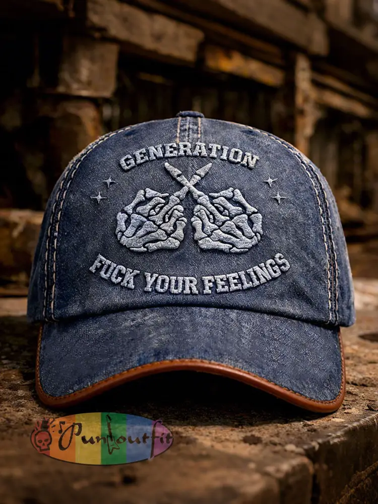’Gen X’ Unisex Retro Hats - Blue · ONE