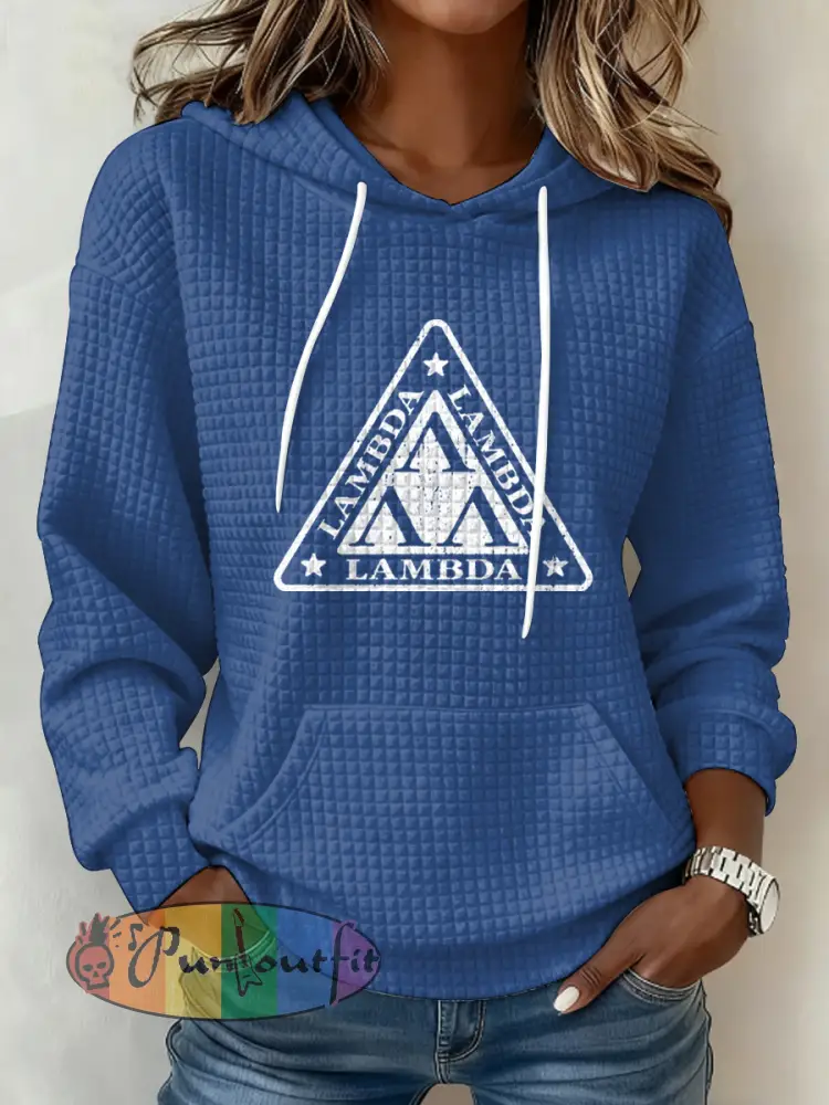 Women’s Film Inspired Lambda Lambda Lambda Print hooded sweatshirt