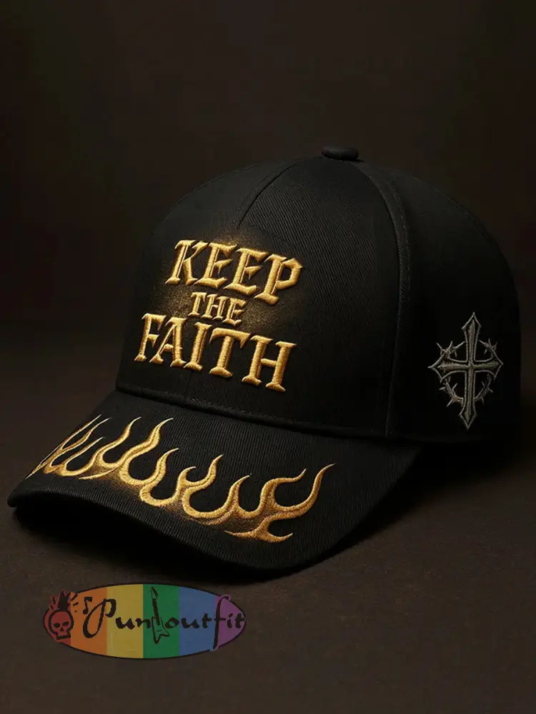 Unisex Keep The Faith Print Hat - As picture · ONE