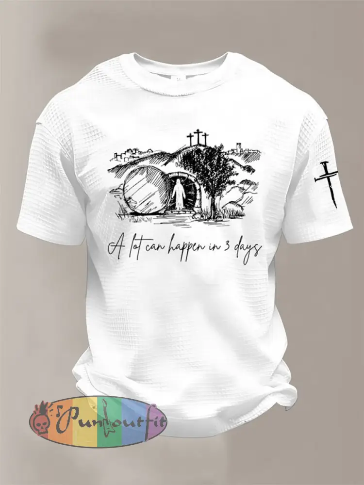 Men’s A Lot Can Happen In 3 Days Waffle Short Sleeve