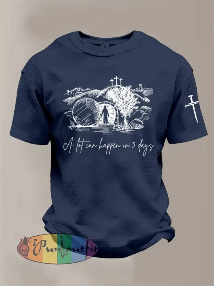 Men’s A Lot Can Happen In 3 Days Waffle Short Sleeve