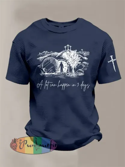 Men’s A Lot Can Happen In 3 Days Waffle Short Sleeve