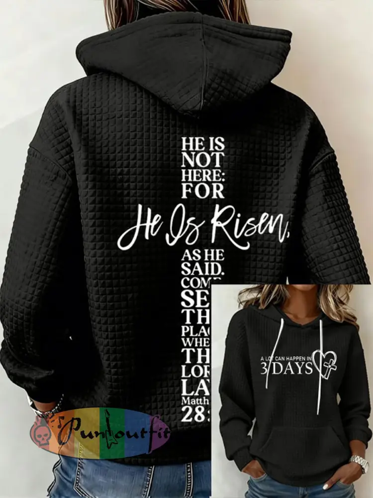 Women’s A Lot Can Happen In 3 Days Large-sized Hooded Sweatshirt