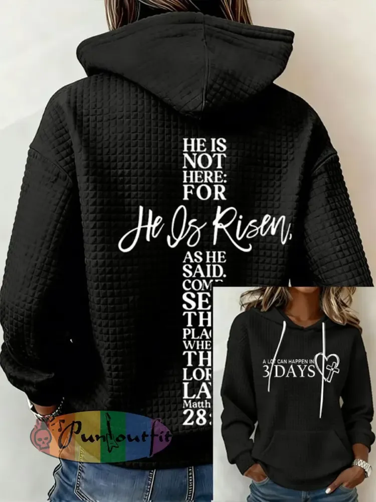 Women’s A Lot Can Happen In 3 Days Large-sized Hooded Sweatshirt