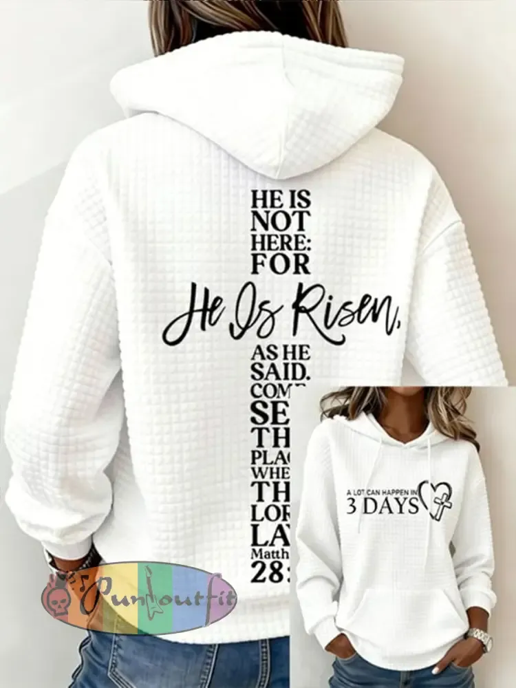 Women’s A Lot Can Happen In 3 Days Large-sized Hooded Sweatshirt