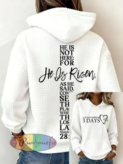 Women’s A Lot Can Happen In 3 Days Large-sized Hooded Sweatshirt