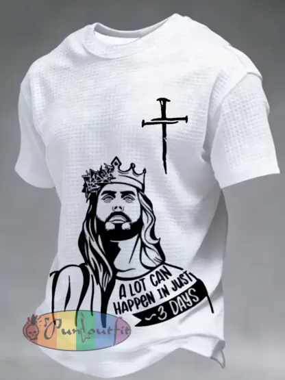 Men’s A Lot Can Happen In 3 Days Waffle Short Sleeve