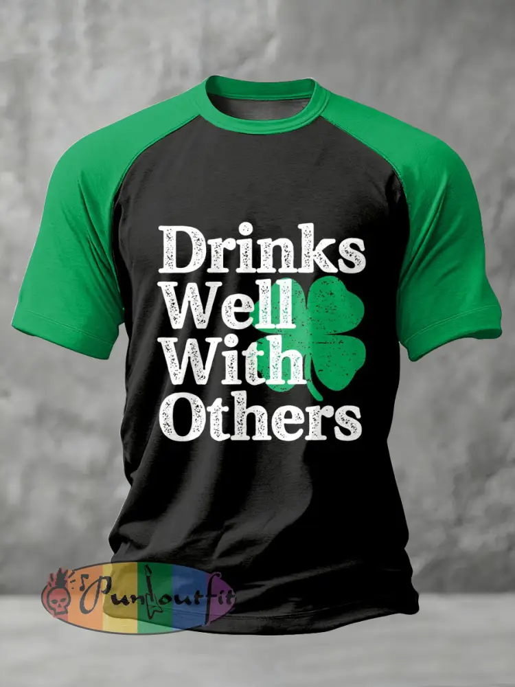 Men’s Retro St. Patrick’s Day Print Casual T-shirt