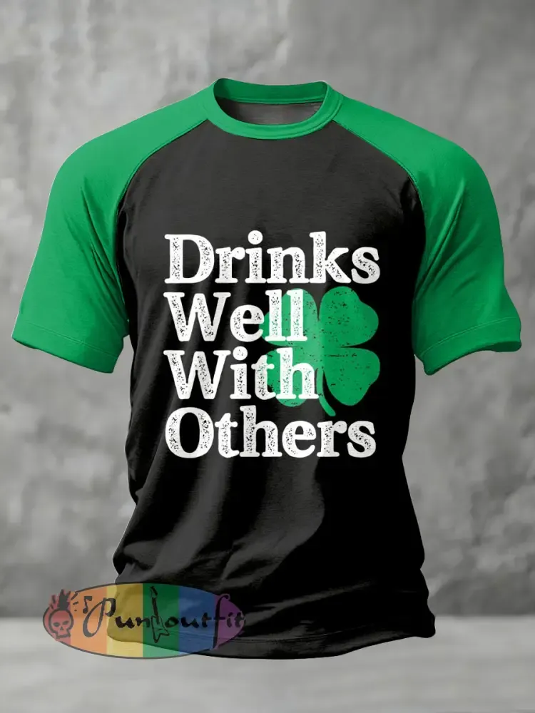 Men’s Retro St. Patrick’s Day Print Casual T-shirt