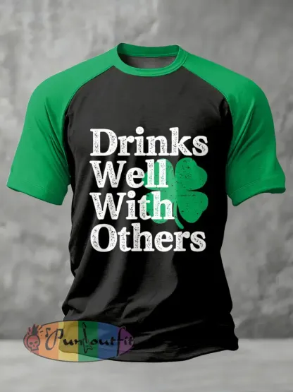 Men’s Retro St. Patrick’s Day Print Casual T-shirt