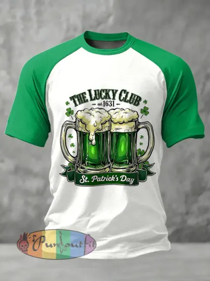Men’s Retro St. Patrick’s Day Print Casual T-shirt