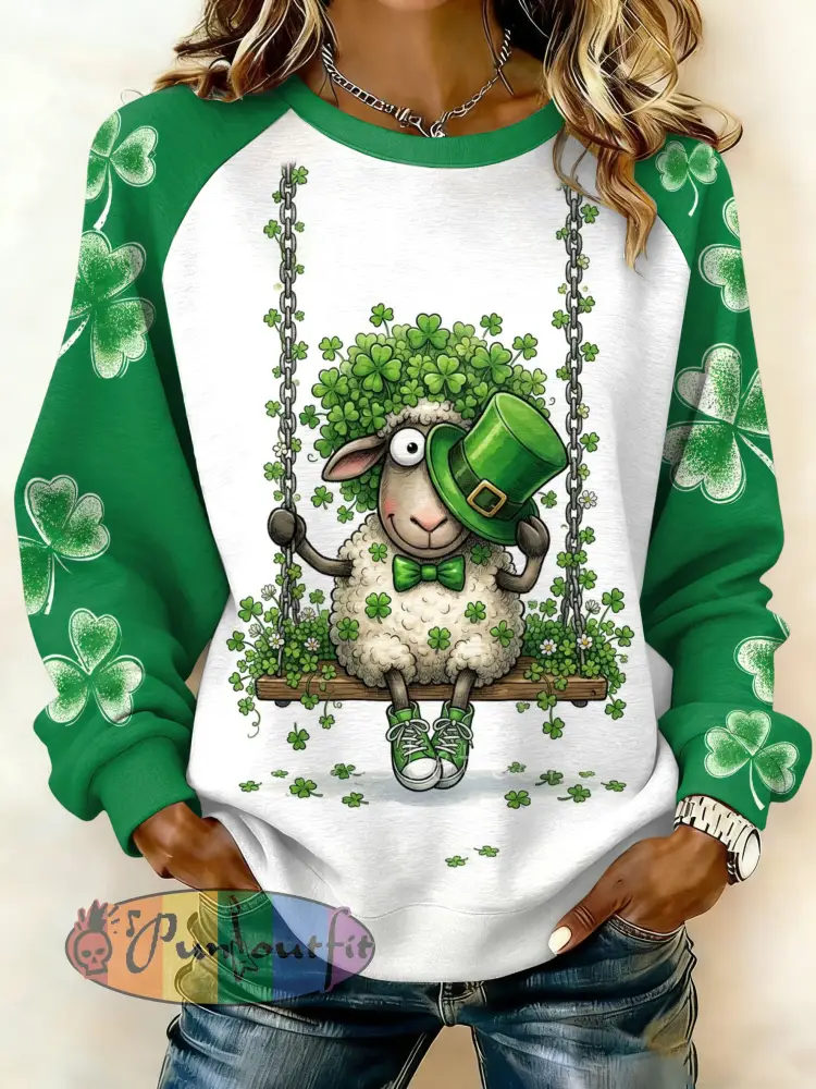 Women’s Vintage St. Patrick’s Day Printed Sweatshirt