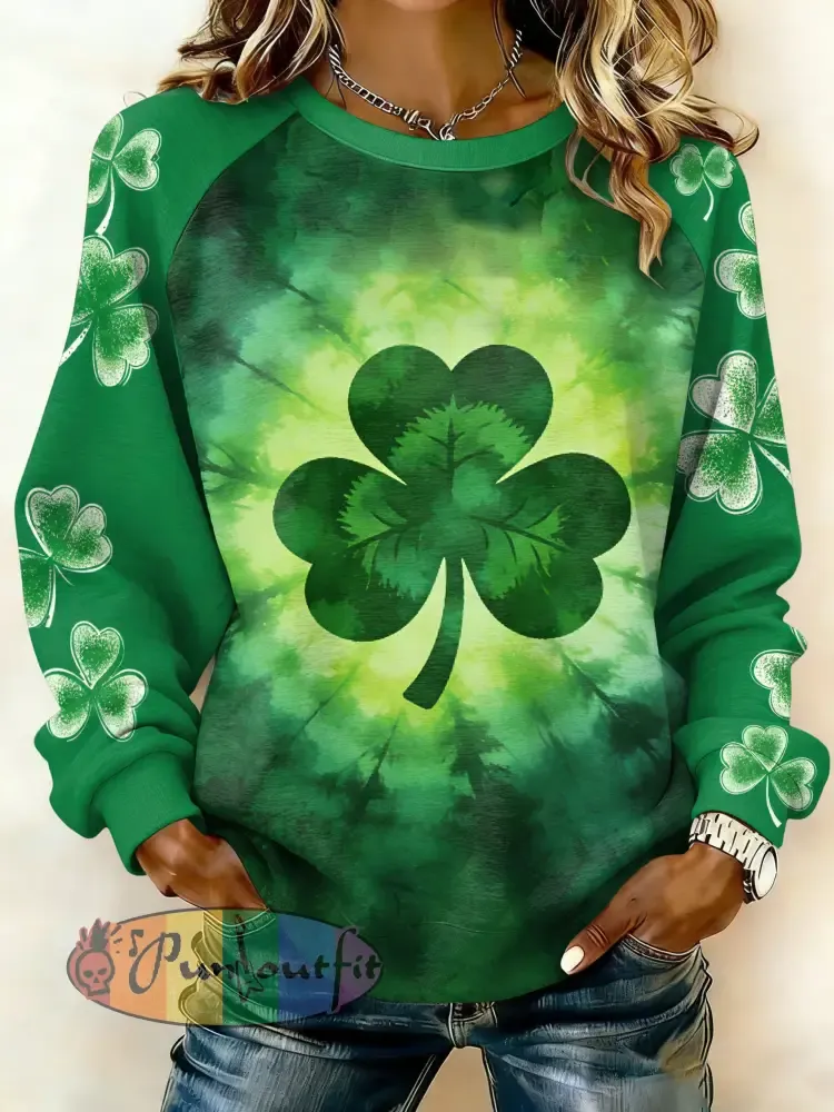 Women’s Vintage St. Patrick’s Day Printed Sweatshirt