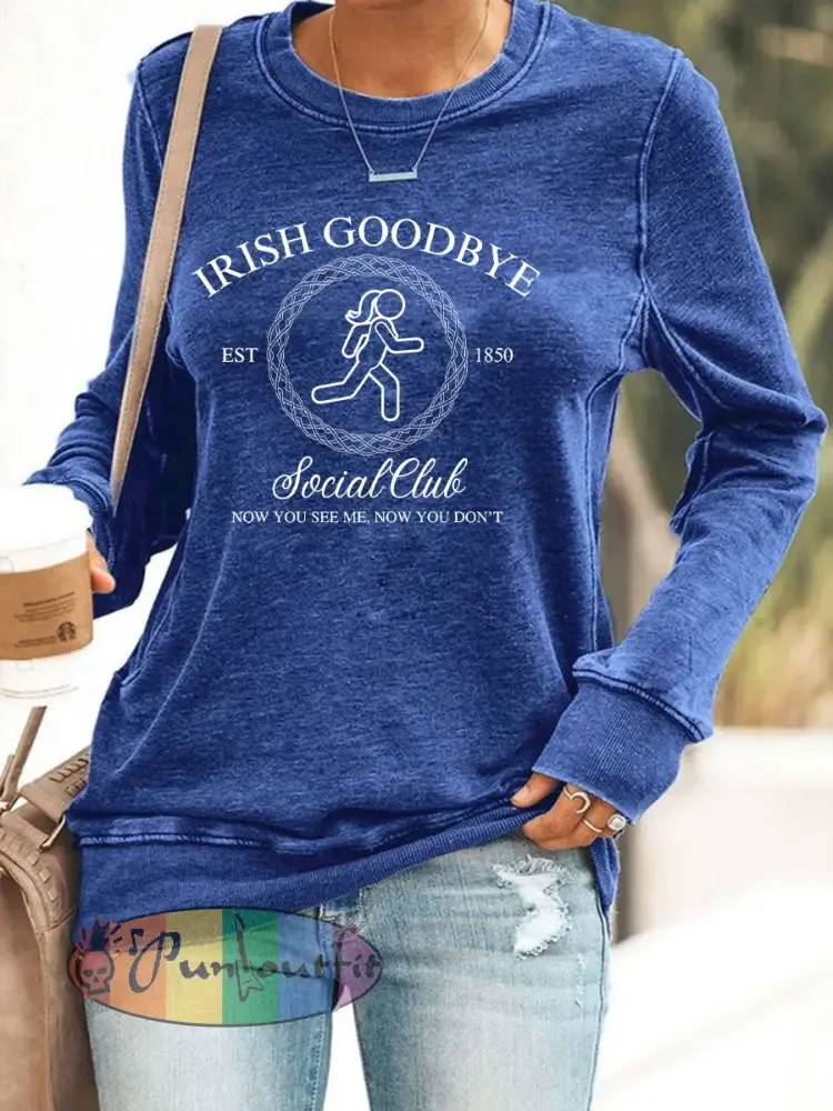 Women’s Irish Goodbye Printed Casual Sweatshirt