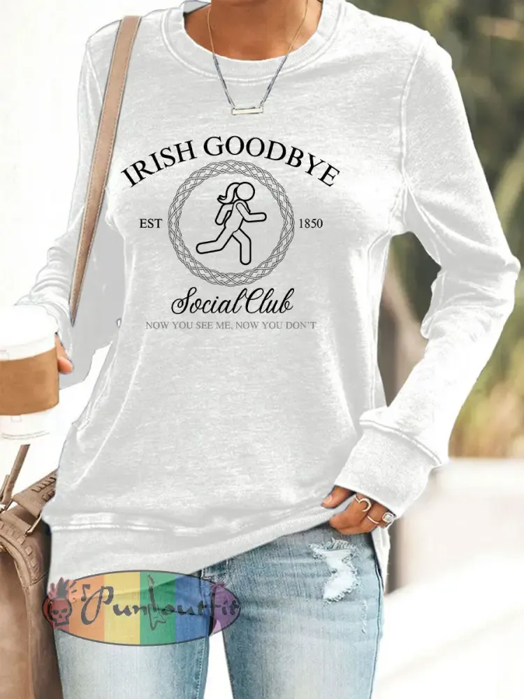 Women’s Irish Goodbye Printed Casual Sweatshirt