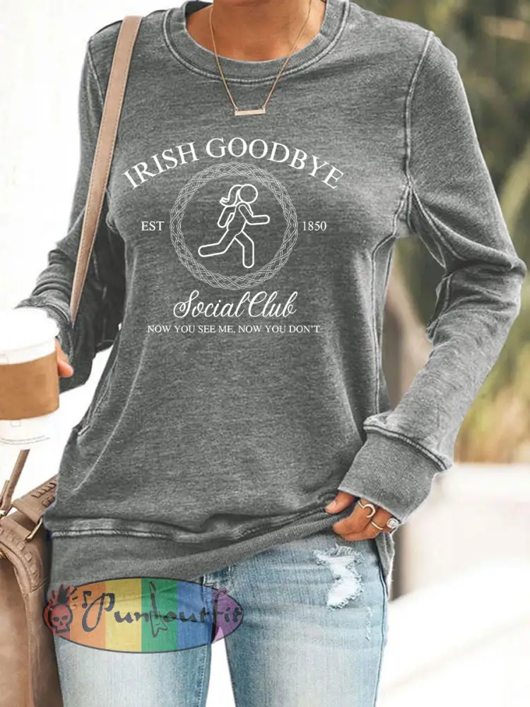 Women’s Irish Goodbye Printed Casual Sweatshirt