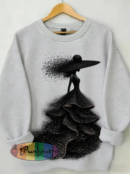 Women’s African American Inspirational Crewneck Regular Sweatshirt