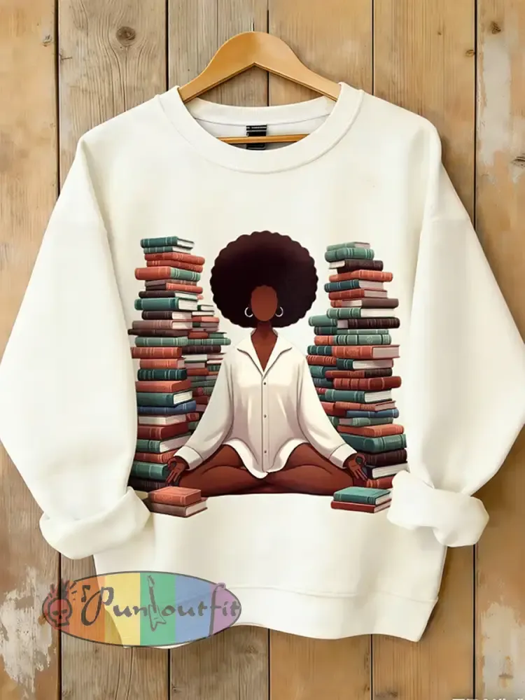 Women’s African American Inspirational Crewneck Regular Sweatshirt