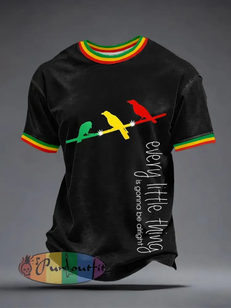 Men’s Reggae Music Inspired Print T-Shirt