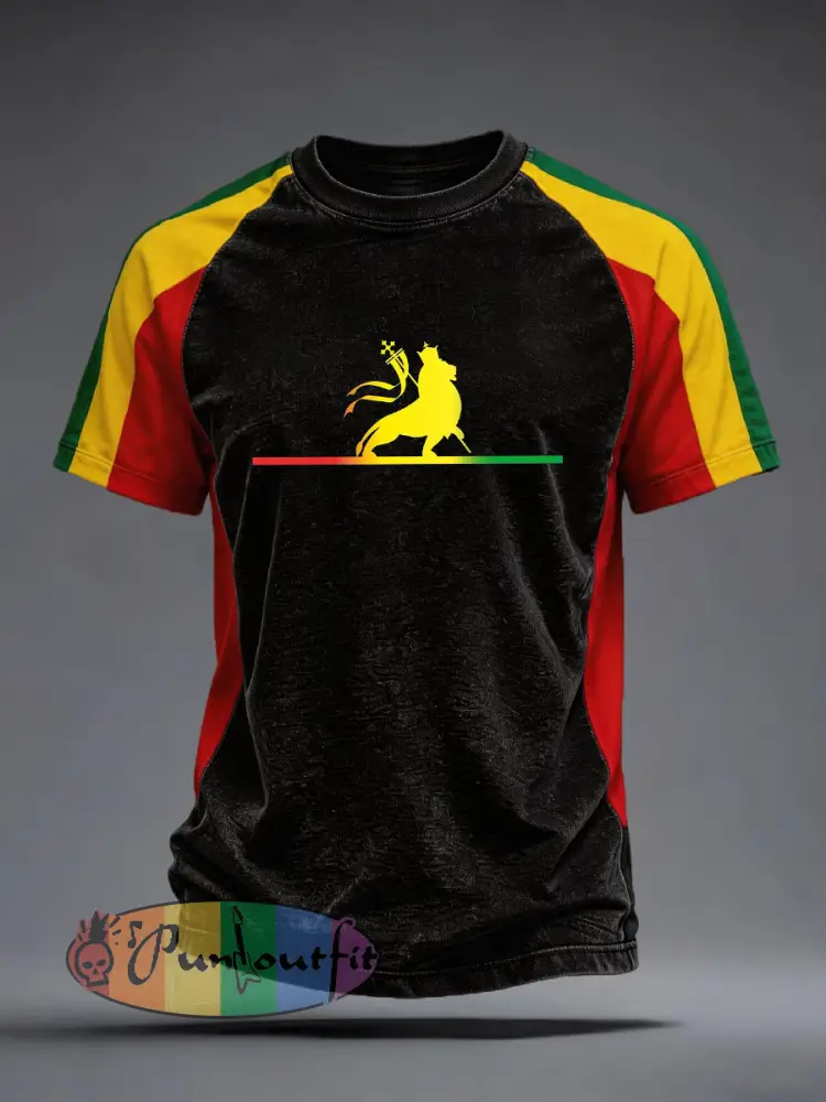 Men’s Reggae Music Inspired Print T-Shirt