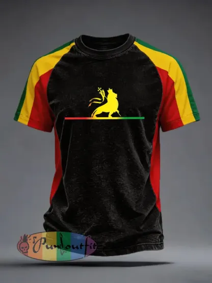 Men’s Reggae Music Inspired Print T-Shirt