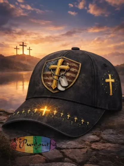 Christian Cross Flag Unisex Hats - As picture · ONE