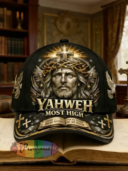’Yahweh Most High’ Cross Unisex Hats - As picture · ONE