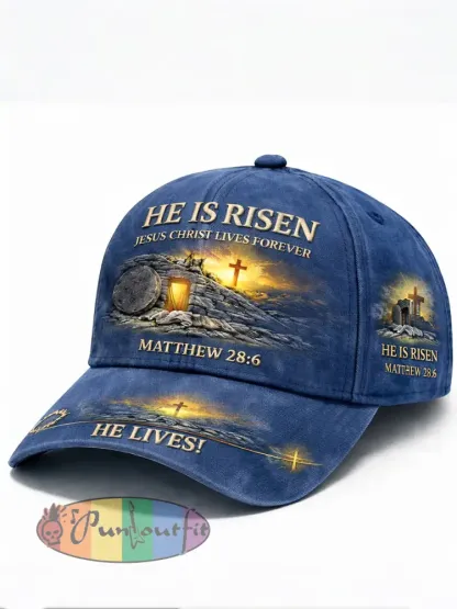 ’He is risen’ Vintage Unisex Hats