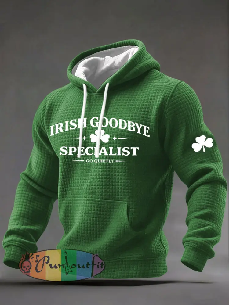 Men’s Irish Goodbye Printed Casual Hoodie