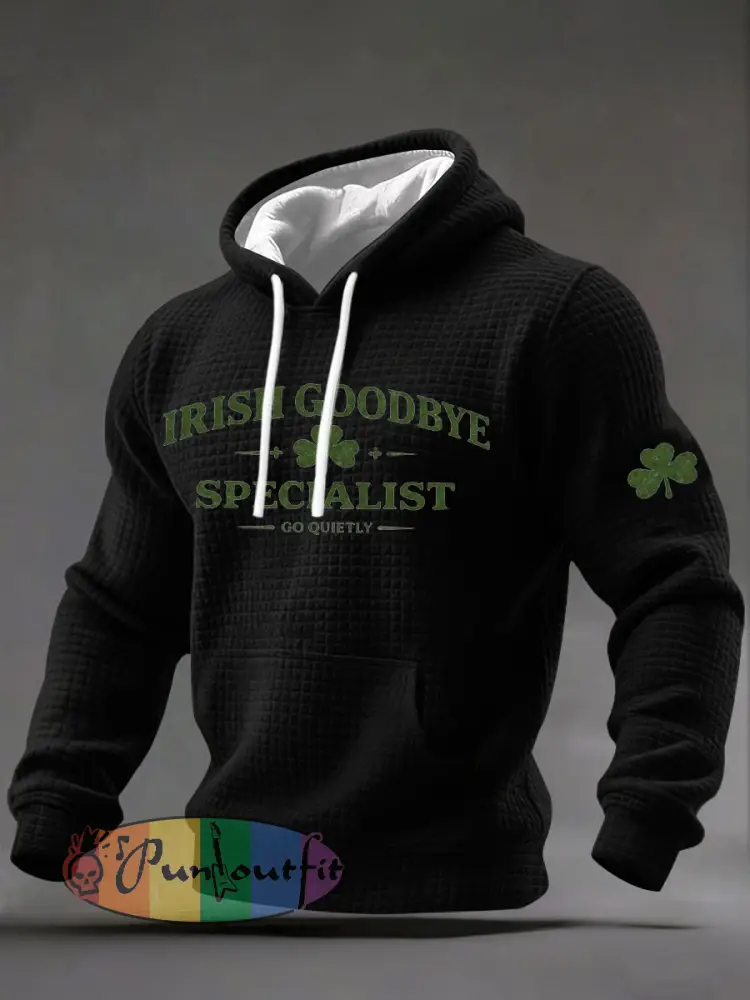 Men’s Irish Goodbye Printed Casual Hoodie