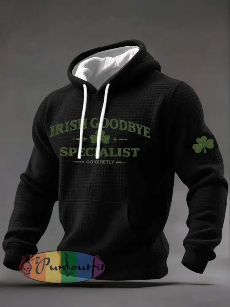 Men’s Irish Goodbye Printed Casual Hoodie