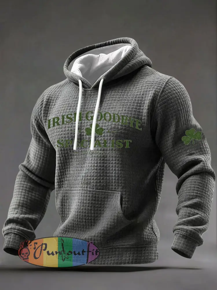 Men’s Irish Goodbye Printed Casual Hoodie