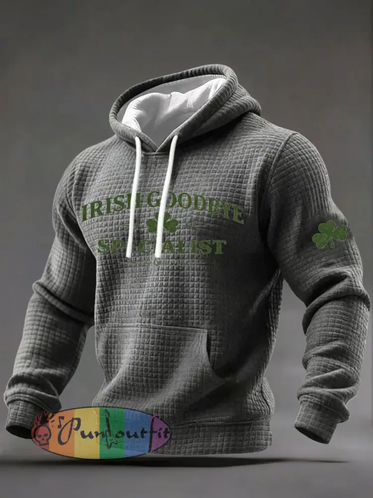 Men’s Irish Goodbye Printed Casual Hoodie