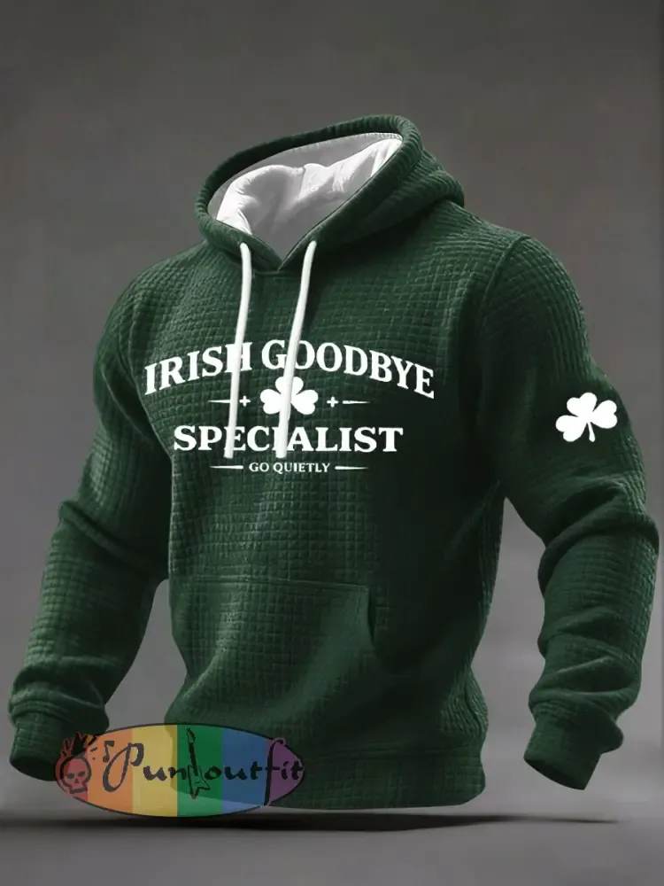 Men’s Irish Goodbye Printed Casual Hoodie