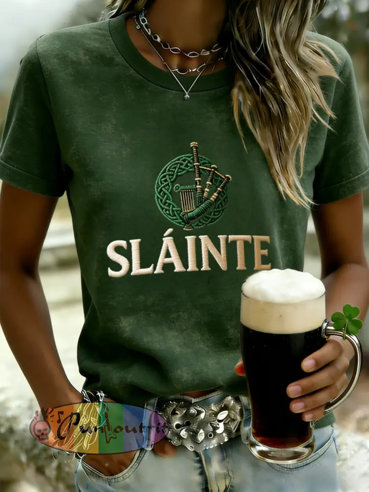Women’s Retro St. Patrick’s Day Casual Short-Sleeve T-Shirt