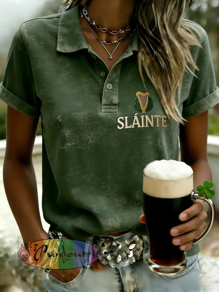 Women’s Retro St. Patrick’s Day Casual Short-Sleeve T-Shirt