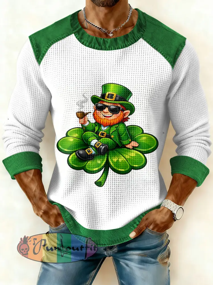 Men’s Retro St. Patrick’s Day Print Casual Sweatshirt