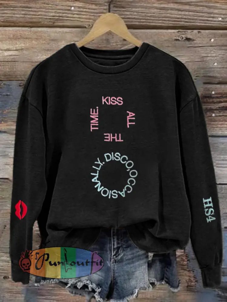 Women’s Singer Casual Printed polyester sweatshirt